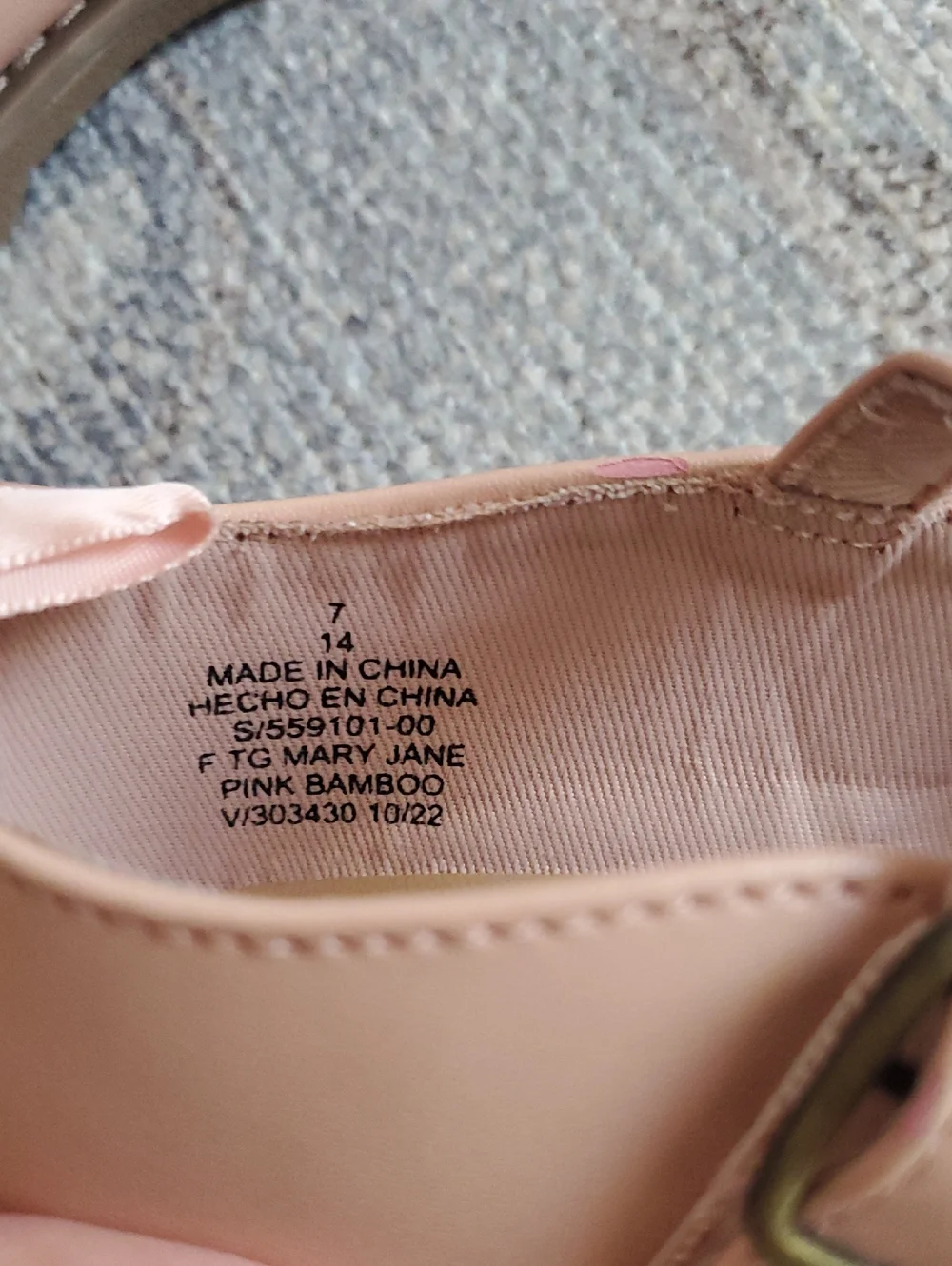 Old Navy Toddler Girls Bamboo Pink Mary Jane Shoes Sz7